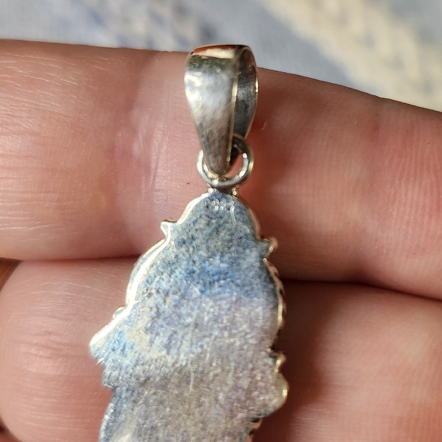 New - White Water + Golden Hills Turquoise Double Closed Sterling Silver Pendant