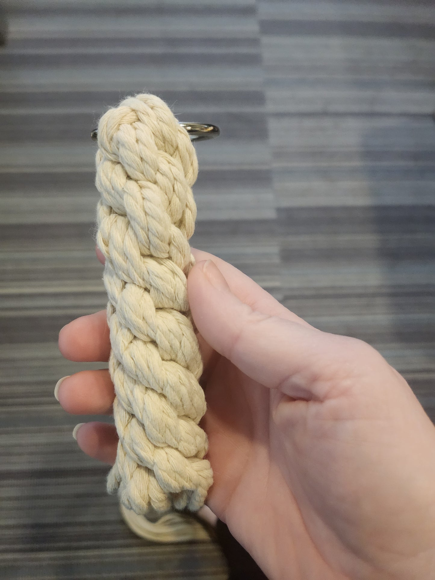 Long Tassel Macrame Knotted Hanging Plant Holder Bone White 961