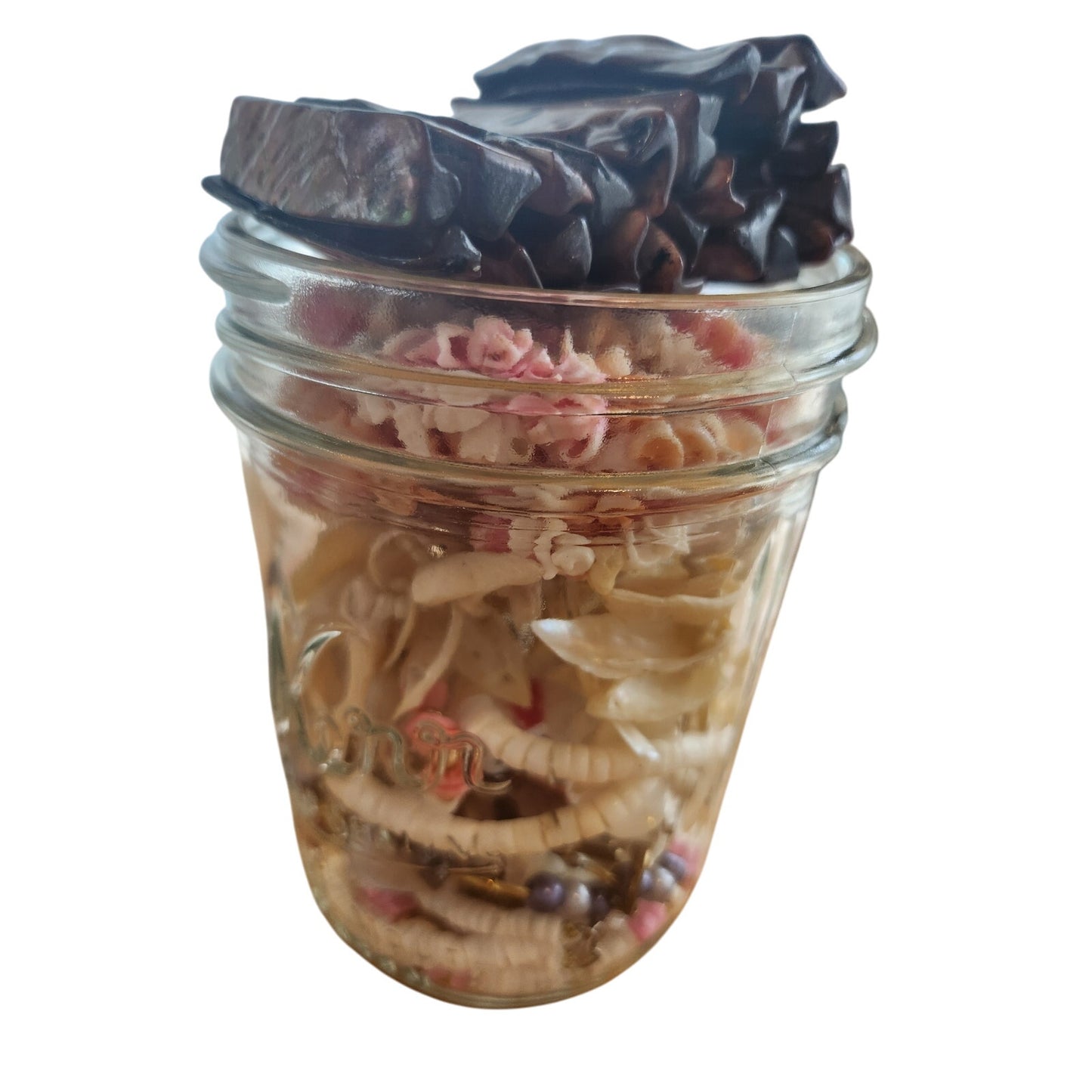 Curated mystery jewelry jar soft Siren of the sea, pink pastel theme