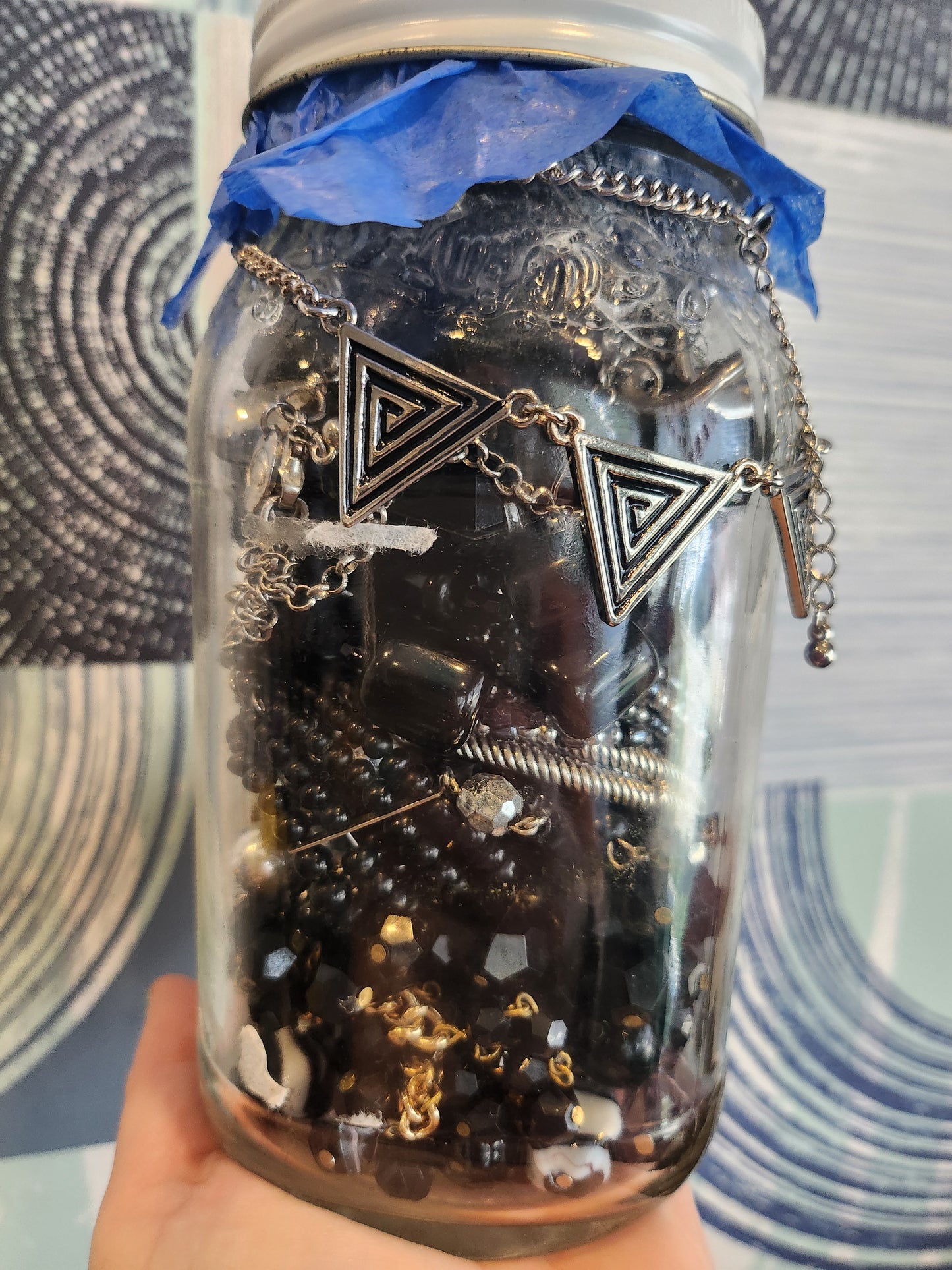 Curated Mystery Jewelry Jar - Midnight Muse Black Sparkly Statement Theme