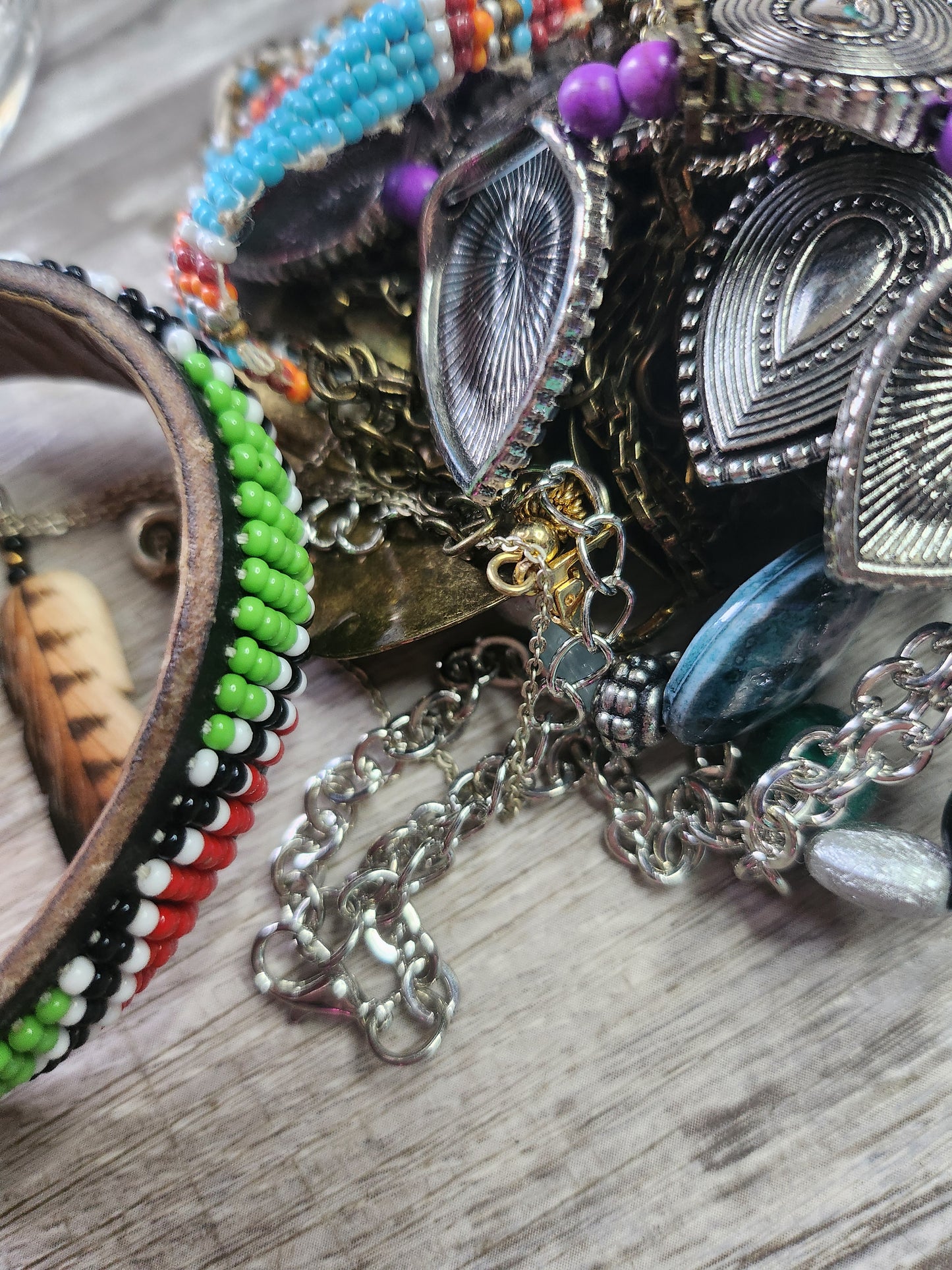 Cowgirl Chic Curated Mystery Jewelry Jar Beaded Western, Boho Charm Lot
