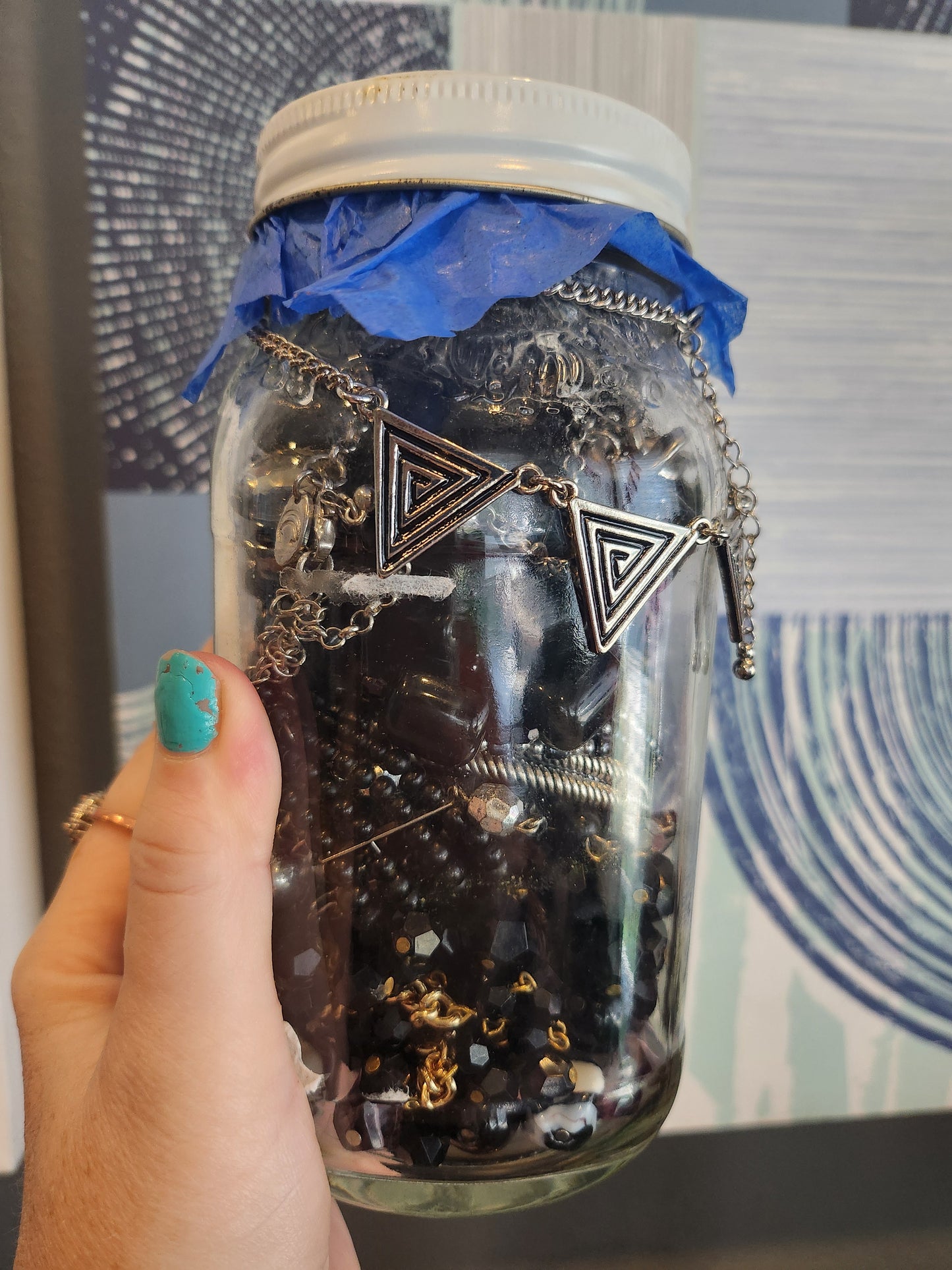 Curated Mystery Jewelry Jar - Midnight Muse Black Sparkly Statement Theme