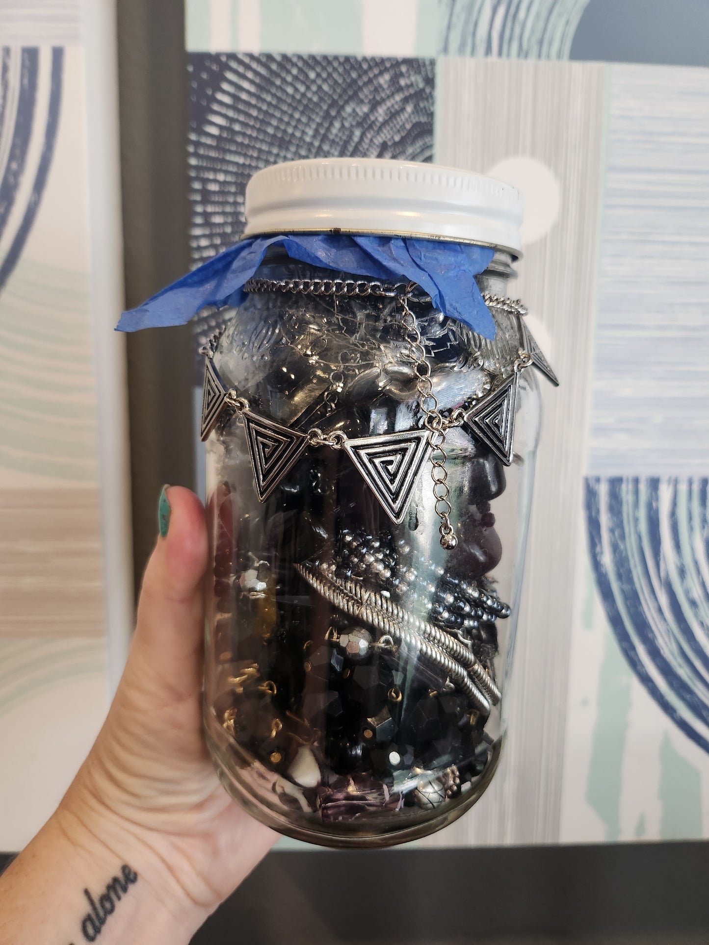 Curated Mystery Jewelry Jar - Midnight Muse Black Sparkly Statement Theme