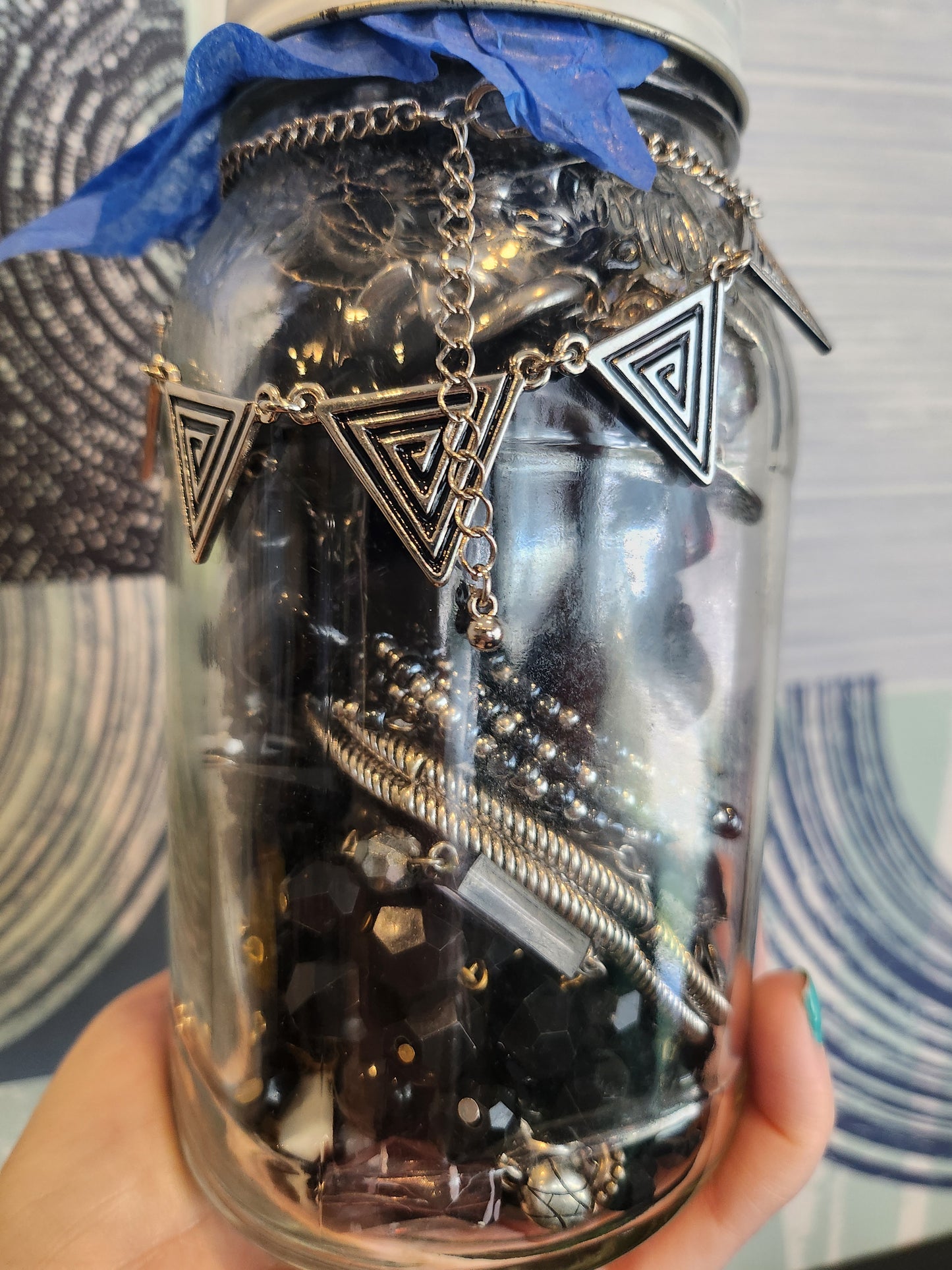 Curated Mystery Jewelry Jar - Midnight Muse Black Sparkly Statement Theme
